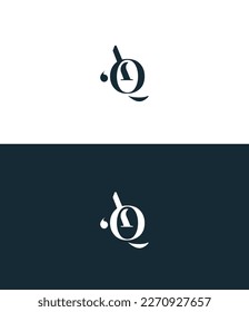 Abstract AQ, QA, A, Q abstract letters logo monogram.