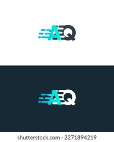 Abstract AQ, QA, A, Q abstract letters logo monogram.