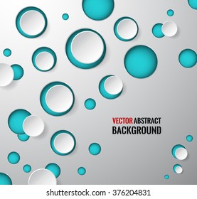 abstract aqua blue circle round bubbles on dark grey background. aqua Blue colored infographic web design, icon elements.