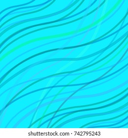 Abstract aqua blue green background with curved lines as a background or wallpaper, vector illustration eps10