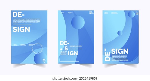 Abstract aqua blue poster background templates