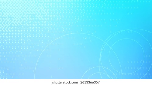 Abstract Aqua Gradient with Geometric Patterns and Circular Lines, a Visually Striking Background for Modern Design and Technology Applications with a Clean Aesthetic
