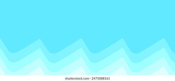 Abstract Aqua Waves Background. wavy lines and cool blue tones banner template. horizontal background. ocean wallpaper. blue sky color background. abstract blue gradation. Vector template. poster 

