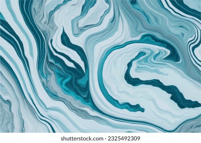 Resumen de textura de onda de mármol acuamarino en ilustración vectorial. Ola oceánica abstracta