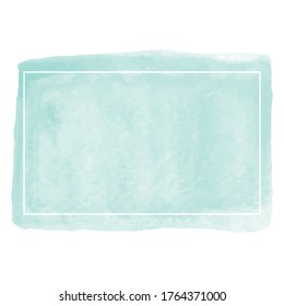 Abstract Aquamarine Watercolor Background For Design.