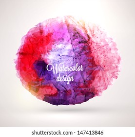 Abstract aquarelle background. Grunge background. Vintage paper texture. Watercolor vector background for retro design. Hand drawn watercolour illustration. Abstract vector colorful shapes.