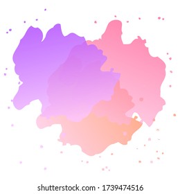 Resumen de la textura acuarela. Imitación de manchas de agua multicolores aisladas en un fondo blanco. Vector 10 EPS.