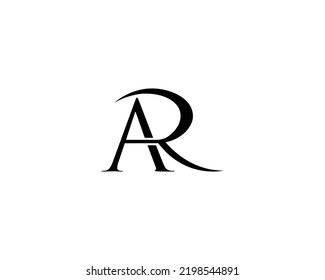 Abstract AR Letter Creative Logo Design Vector Illustration.