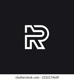 Abstract AR, RA, A, R Letters Logo Initial Based Monogram Icon Vector.