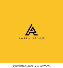 Abstract AR RA letter simple minimal style business logo design vector element