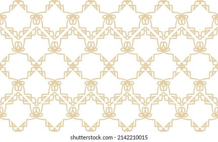 Abstract arabesque seamless pattern. Linear floral geometric line ornament. Artistic  backdrop in arab asian decorative style