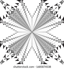 Abstract Arabesque spider like structural illusion negative space  Design black on transparent plaid background