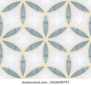 Abstract arabesque swirl line seamless pattern. Abstract ornamental floral  texture. Artistic diagonal flourish background