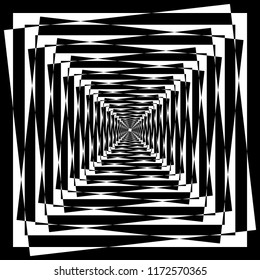 Abstract Arabesque Tunel Tower Multiple Perspective black on transparent background