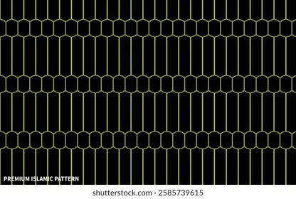 Abstract Arabian Islamic Geometric Pattern with Gold and White of Turkish Mosque Window. Islamic pattern vector design background in Golden Color. Premium Islamic Pattern Design.