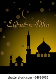 abstract arabic background, vector illustration for eid ul adha