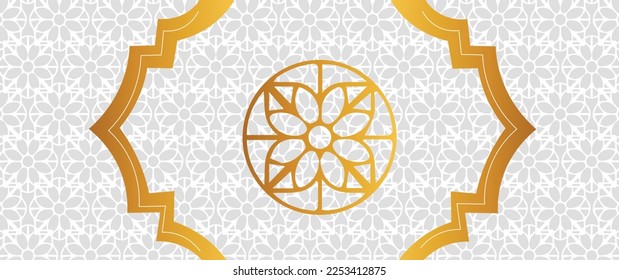 Abstract Arabic decoration. Banner for design