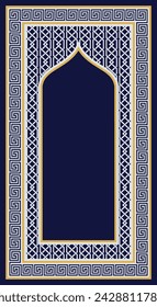 abstract arabic geometric prayer mat 107