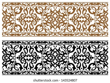 Abstract arabic ornament in two colors for design and ornate. Jpeg version also available in gallery 