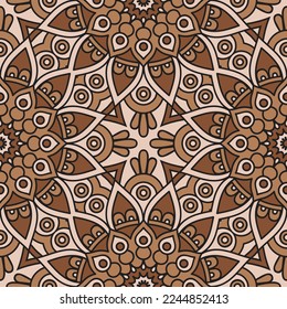 abstract Arabic pattern with brown color , middle east culture pattern design, abstract brown background  