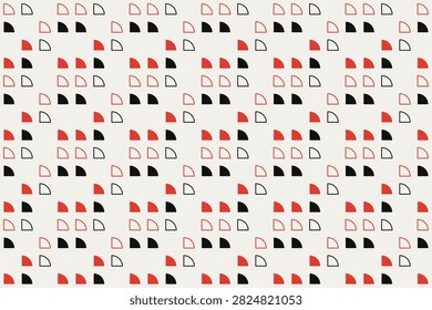 Abstract arc segment pattern minimalist geometric design.