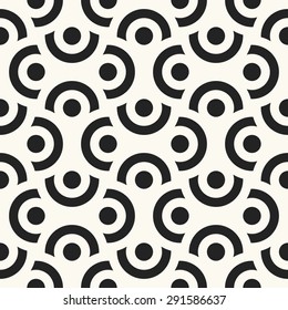 Abstract arch and dot seamless pattern.