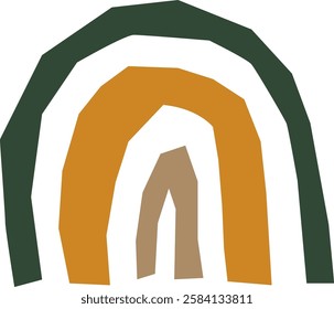 Abstract Arch Lines Vector Illustration