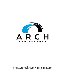 Abstracción vectorial de la plantilla de logotipo de arco