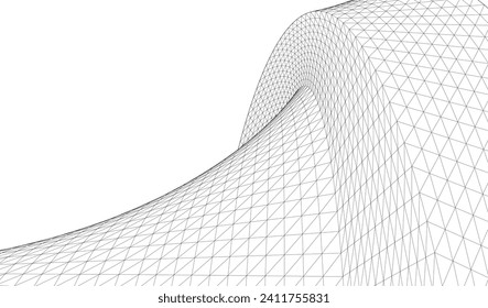 
abstract arched architecture 3d illustration