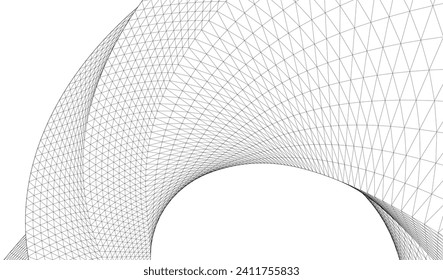 
abstract arched architecture 3d illustration