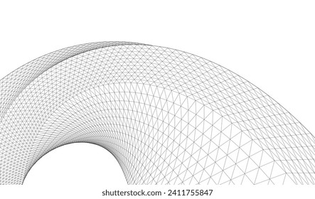 
abstract arched architecture 3d illustration