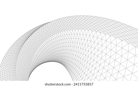 
abstract arched architecture 3d illustration