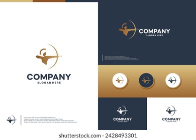abstract archer ,luxury , logo design vector.