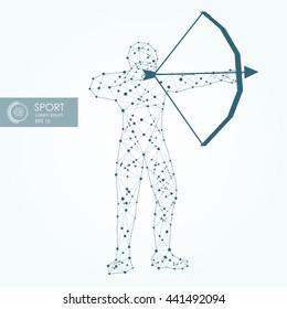 Abstract archer,vector illustration of bowman