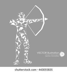 Abstract archer,vector illustration of bowman