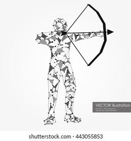Abstract archer,vector illustration of bowman