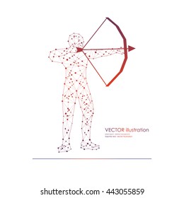 Abstract archer,vector illustration of bowman