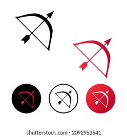 Abstract Archery Icon Illustration Flat Design