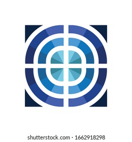 Abstract Archery Target. Circle logo decorative design graphic template