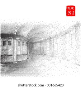 Abstract Arches. Hand drawn architectural Vector illustration