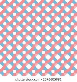 Diseño Abstractas del patrón de los arcos inconsútiles en rosa y azul