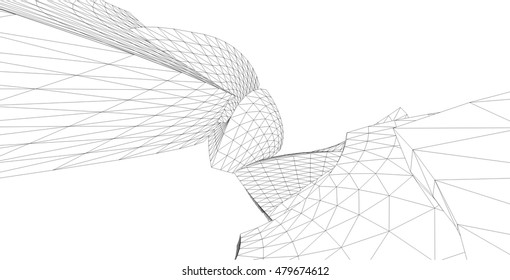 abstract architectural 3d background