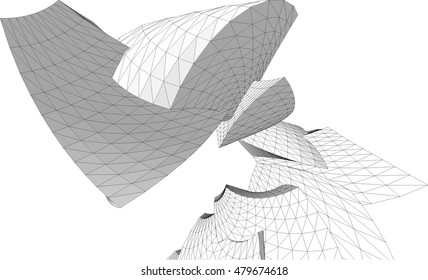 abstract architectural 3d background