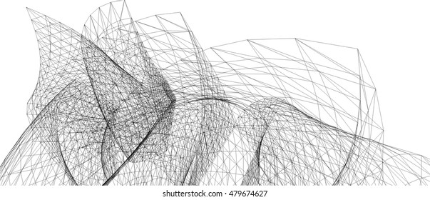 abstract architectural 3d background
