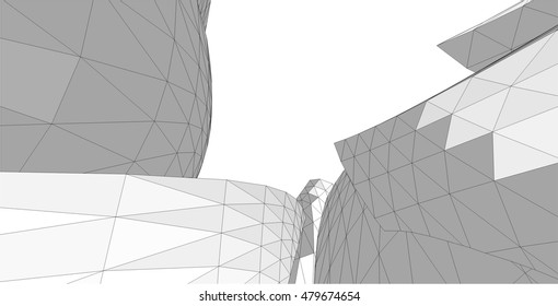 abstract architectural 3d background