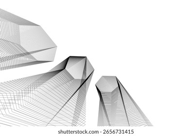 Abstract architectural 3d geometric background