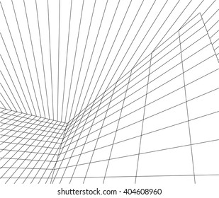 abstract architectural 3d structure