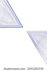 Abstract architectural background 3d drawing