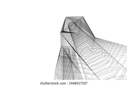 abstract architectural background 3d illustration