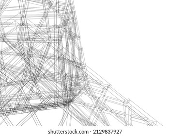 abstract architectural background 3d illustration